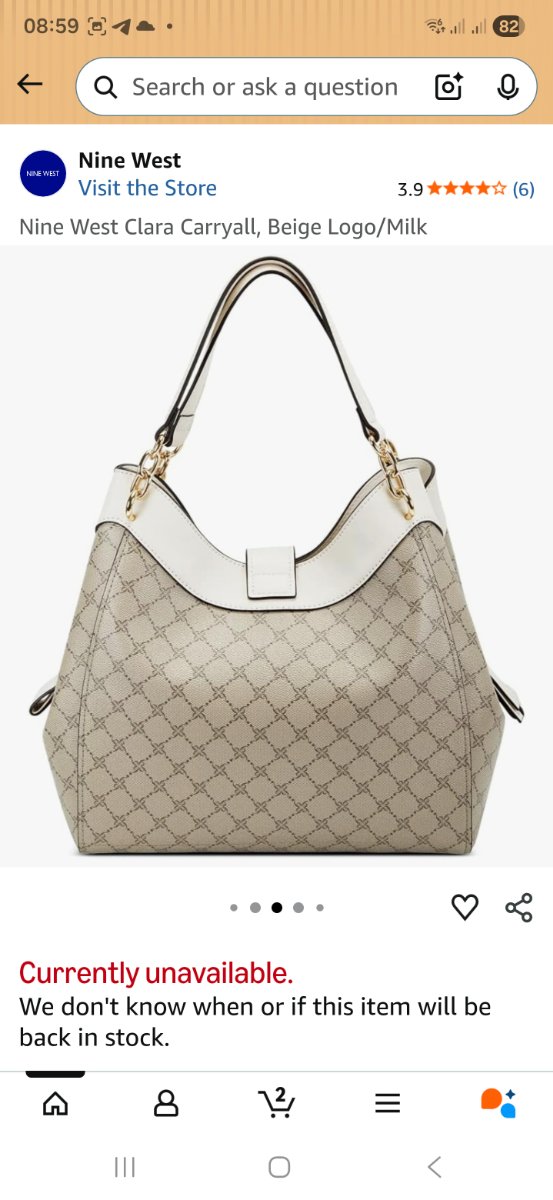 תיק יד/כתף מבית NINE WEST. דגם CLARA — תמונה 5 מתוך 5